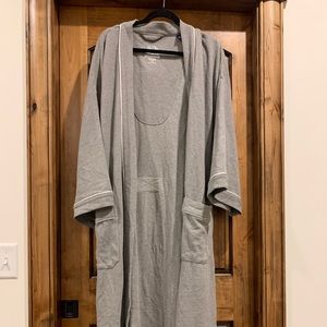 Men’s Gray Waffle Bathrobe One Size